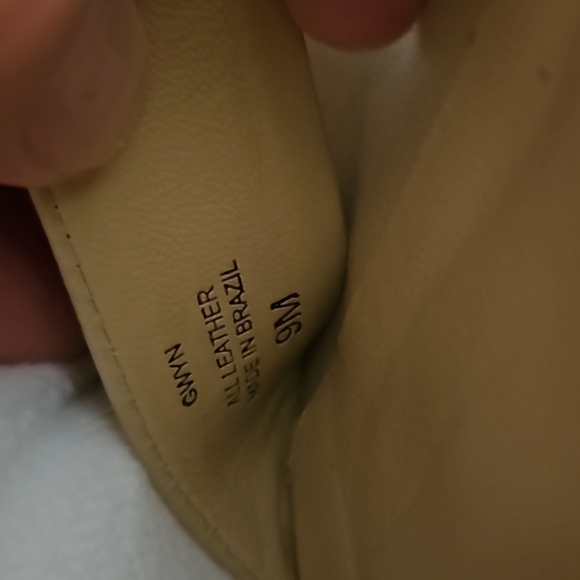 ANTONIO MELANI Gwyn Leather Beige Open Toe Strappy Block Platform Heel Sandals - Picture 11 of 14